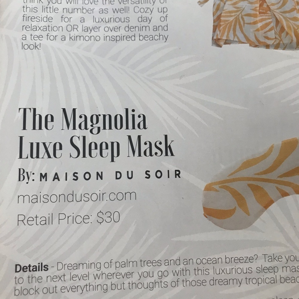 ☀️Magnolia Luxe Robe & Matching Sleep Mask - Picture 7 of 7